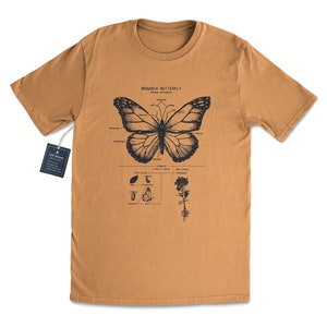 Monarch Butterfly Anatomy T shirt, Monarch Butterfly Shirt, Gardener T Shirt, Botanical T Shirt, Lepidopterology Shirt Monarch