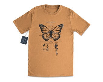 Monarch Butterfly Anatomy T Shirt, Monarch Butterfly Shirt, Gardener