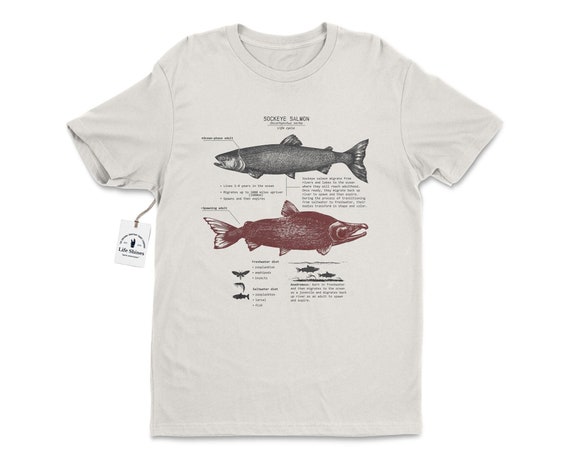 Salmon Life Cycle T Shirt, Sockeye Salmon Shirt, Alaskan T Shirt