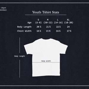 a t - shirt size guide for a youth