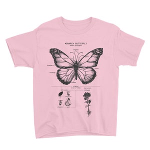 Kids Monarch Butterfly Anatomy T-shirt Butterfly T-shirt for - Etsy