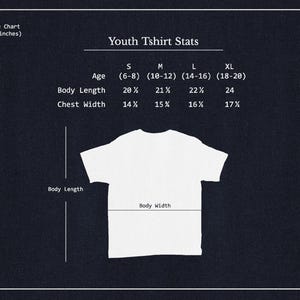 a t - shirt size guide for a youth