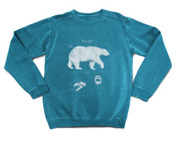 Polar Bear Anatomy Sweatshirt, Polar Bear Sweatshirt, Bear
