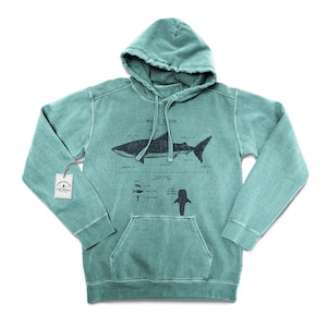 Whale Shark Anatomy Hoodie, Whale Shark Biologist Hoodie, Screen Printed Whale Shark Sweatshirt, Marine Biology Whale Shark Art image 3