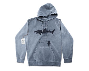Whale Shark Anatomy Hoodie, Whale Shark Biologist Hoodie, Screen Printed Whale Shark Sweatshirt, Marine Biology Whale Shark Art