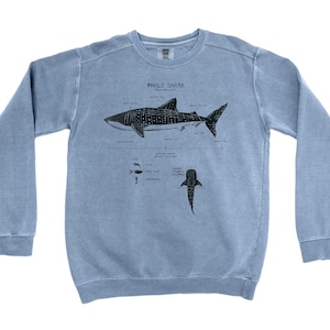 Sudadera con anatomía del tiburón ballena, regalo de tiburón ballena, biología marina, sudadera con tiburón, pareo de playa, regalo de tiburón ballena, camiseta de biología marina Dark Pacific