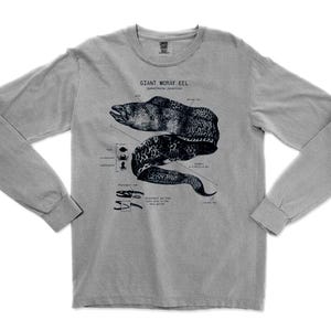 Moray Eel Anatomy Long Sleeve, Eel Shirt, Marine Biology, Science Shirt, Animal Anatomy, Beach Cover Up, Beach Shirt, Diving Shirt, Eel Tee