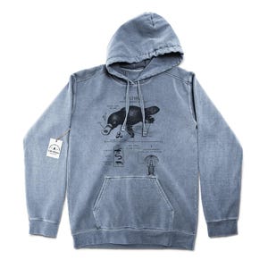 Platypus Anatomy Hoodie, Platypus Biology Hoodie, Platypus Biologist, Australian Platypus Hoodie, Screen Printed Platypus Hoodie