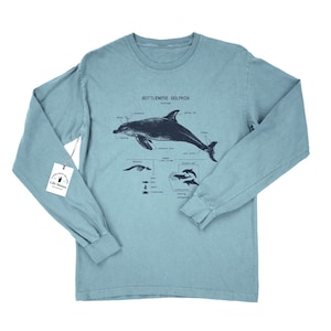 Bottlenose Dolphin Anatomy Long Sleeve, Dolphin Gift, Marine Biologist Shirt, Dolphin Lover Shirt, Marine Biologist Gifts, Dolphin Anatomy