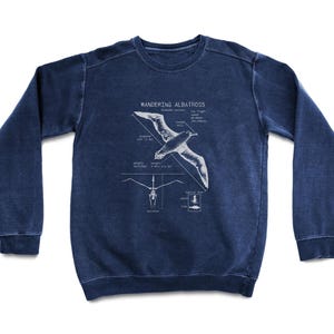 Albatross Anatomy Sweatshirt, Wandering Albatross Biology Crewneck Sweatshirt, Marine Biologist Sweatshirt, Wandering Albatross Screen Print