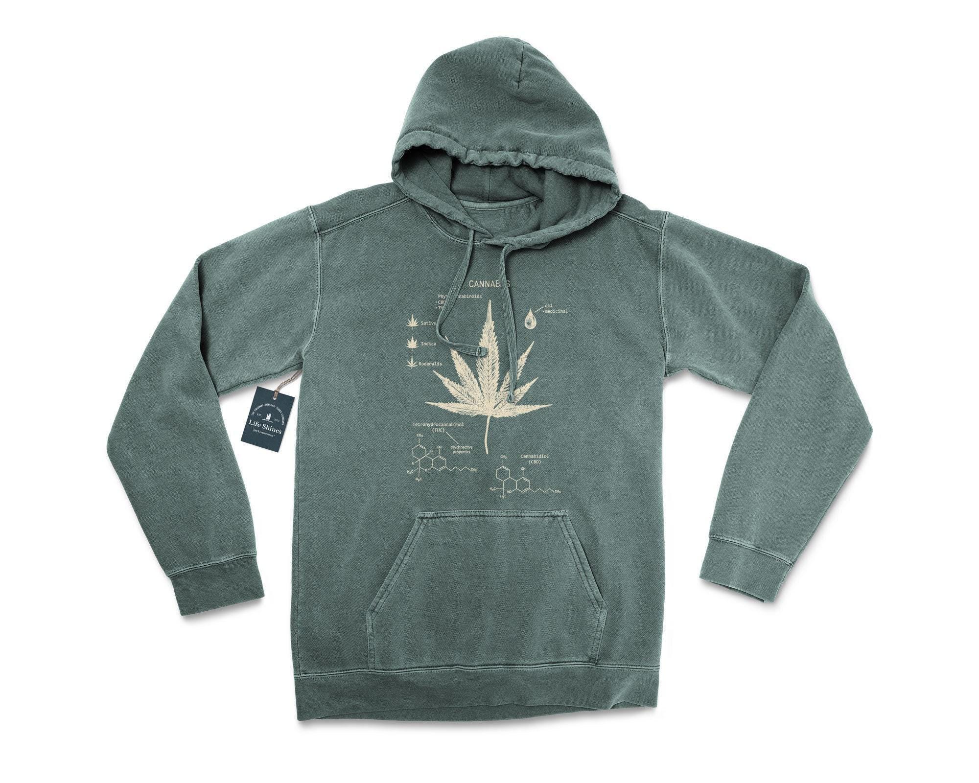 THC AMSTERDAM. Sudadera Para Hombre, Con Cremallera Y Capucha - Gris