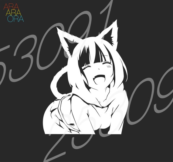 Hentai Cat Girl Doujin Manga Sauce Otaku Weeb sticker vinyl Etsy.