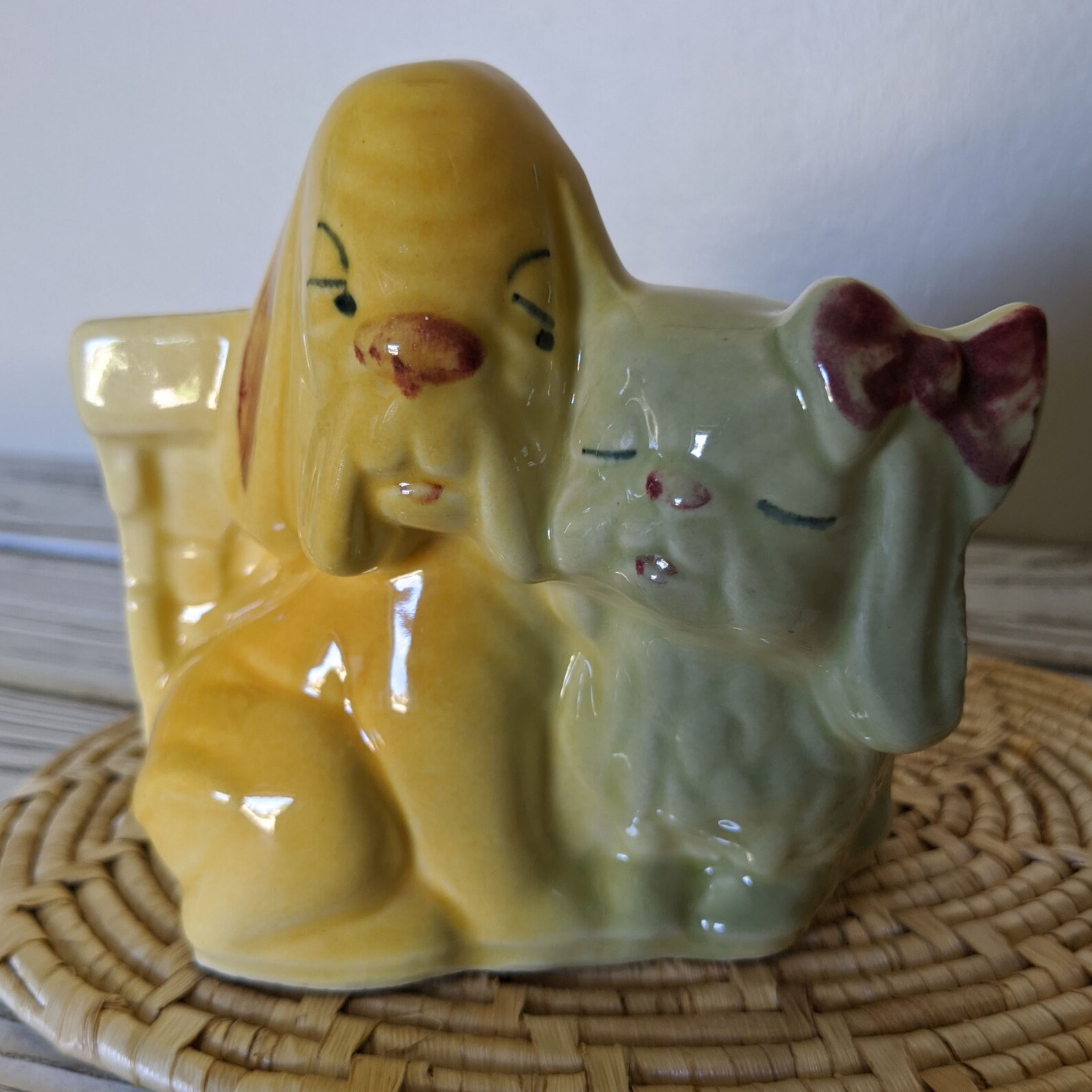 Vintage 1940s Shawnee Pottery Dog Planter MidCentury Etsy
