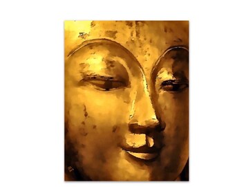 Gold Buddha, Golden Buddha, Gold Wall Art, Buddha Print, Buddha Wall Decor, Buddha art, Buddha poster, Spiritual home decor, Donna Parker