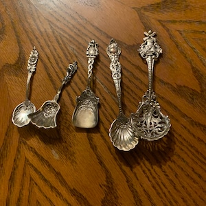 800 Silver Figural and Demitasse Spoons