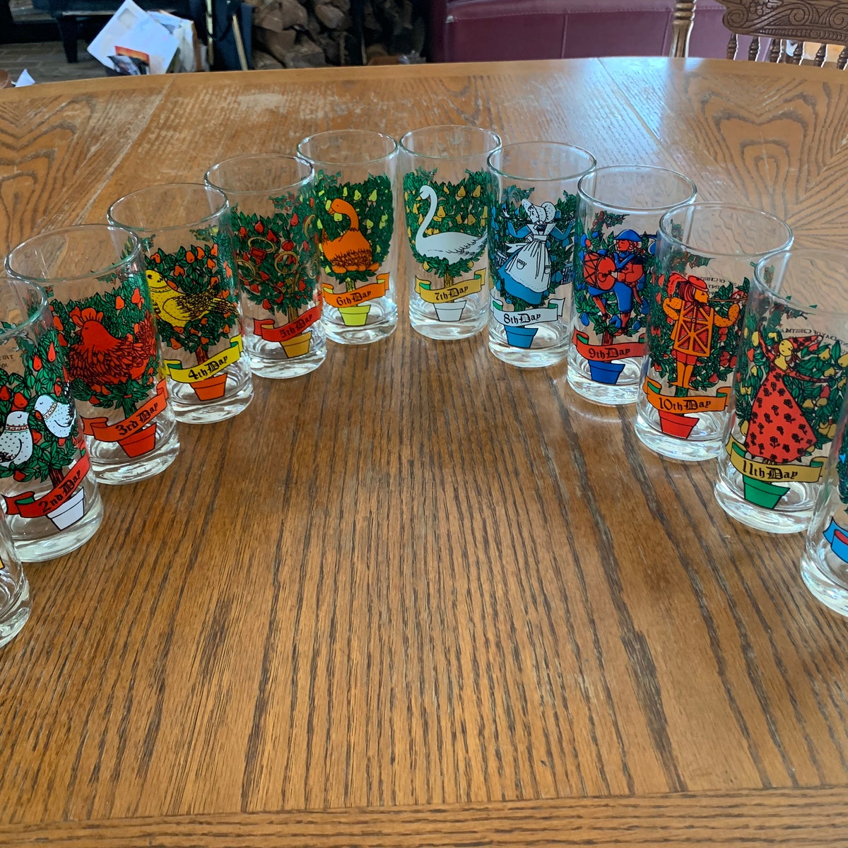 Vintage Indiana Glass 12 Twelve Days of Christmas Glass Set - Etsy