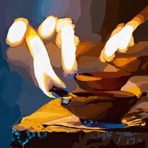 Oil Lamps Digital Print