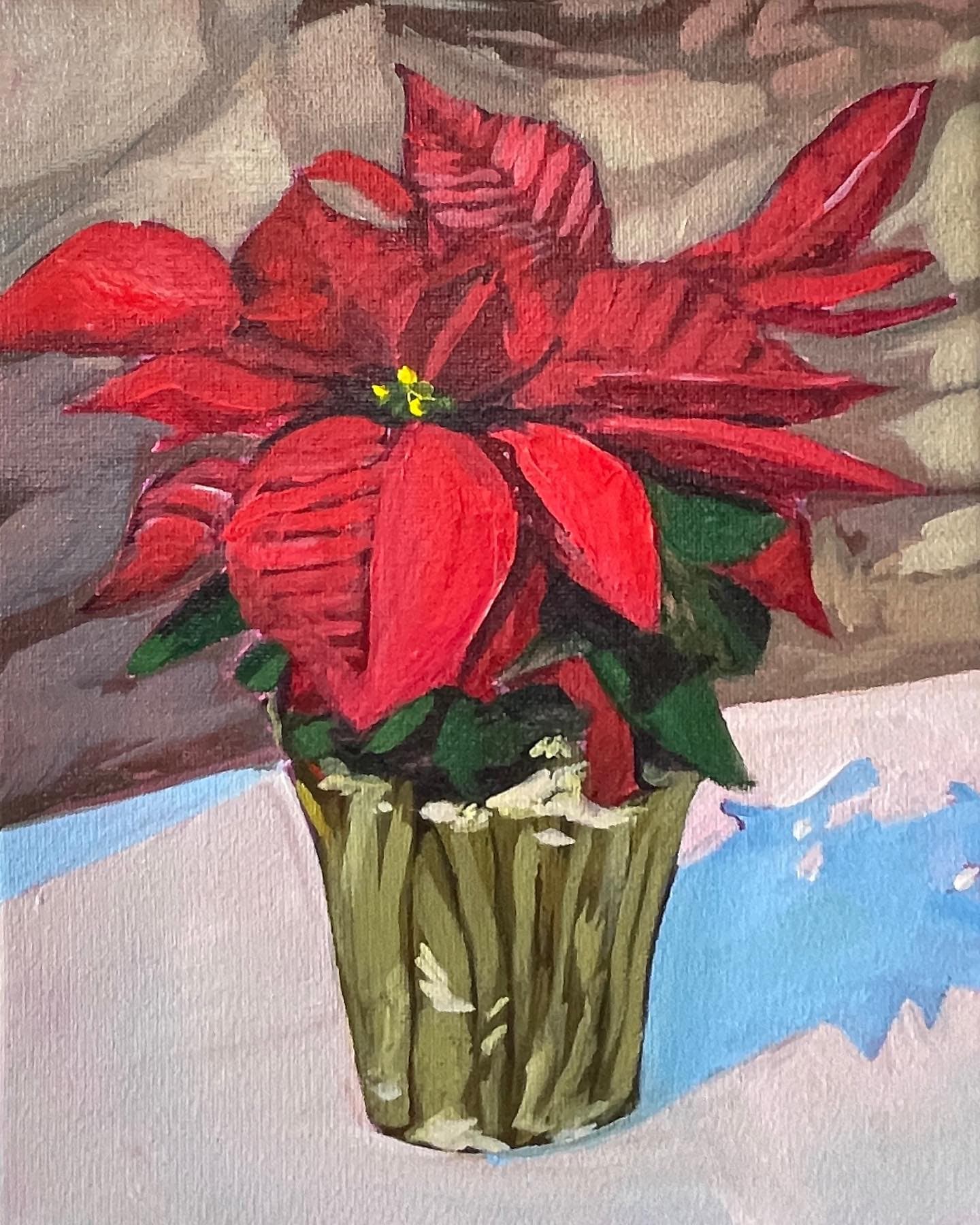 Painted poinsettia sale