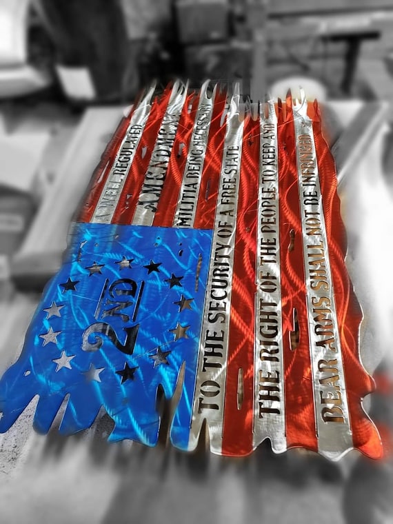 2nd Amendment Tattered American Flag