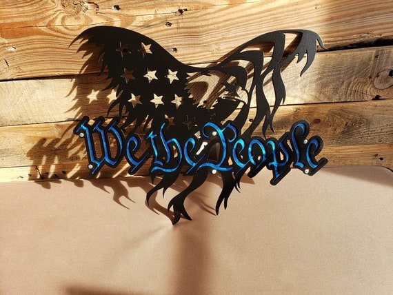We The People Eagle Layered Sign