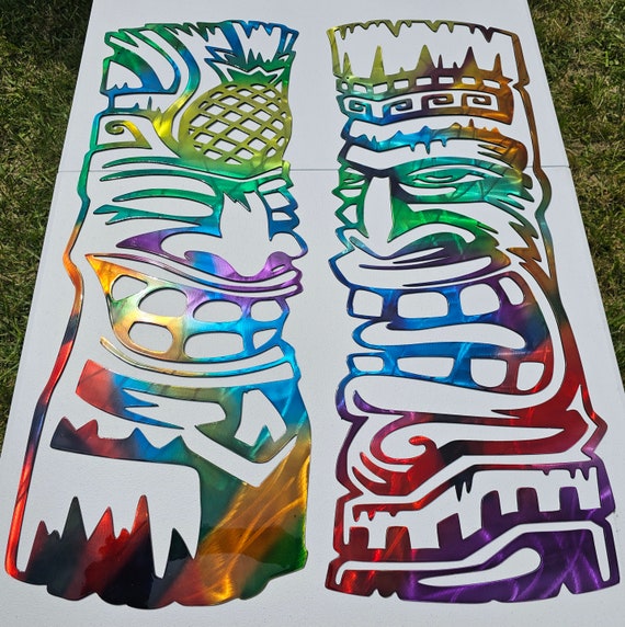 Custom Painted Metal Tiki Signs