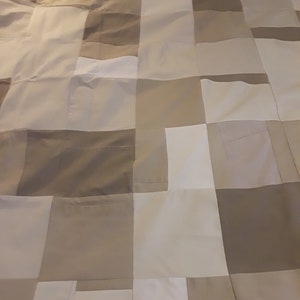 Khaki jeans scrappy unfinished quilt top