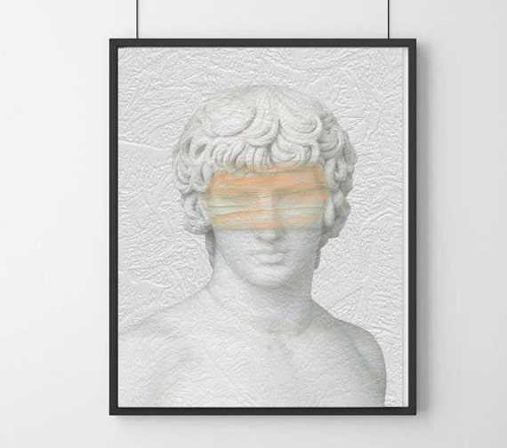 Large Art Prints White Portrait Minimalist Modern Roman Greek | Etsy