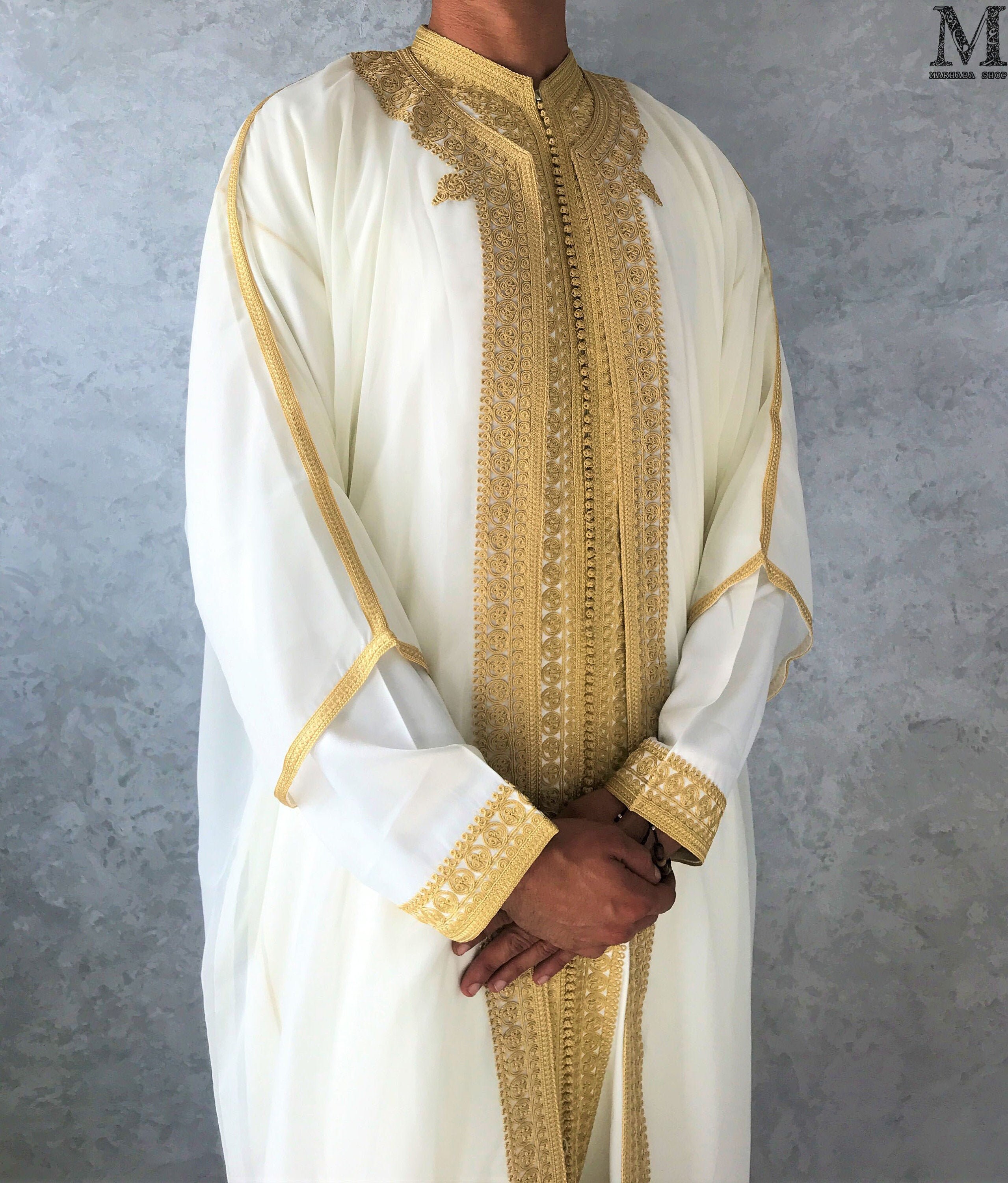 Caftán Para Hombre – Túnica Musulmana Abaya Djellaba De Caftán