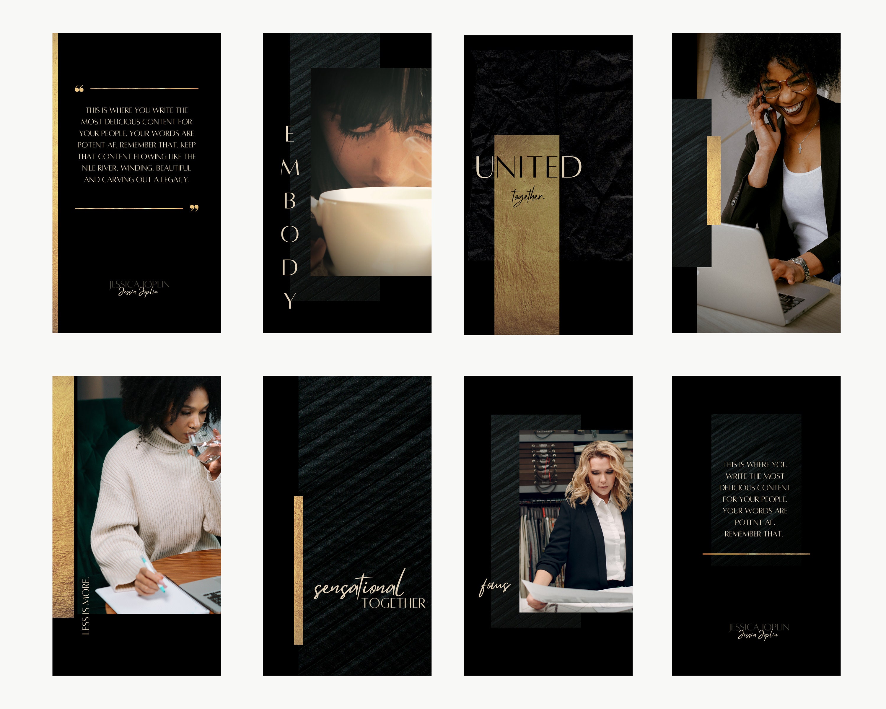 35 Luxury Black and Gold Social Media Templates: Animated Facebook and ...