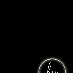 May include: A white neon sign with a circle around the word "five" in a black background.