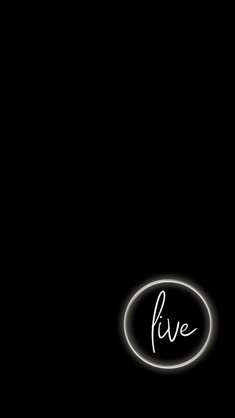 May include: A white neon sign with a circle around the word "five" in a black background.