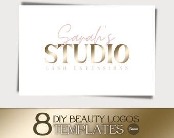 8 DIY Customize Logo Templates In Canva for Lash Technician, Estheticians or Beauty Shop Owners