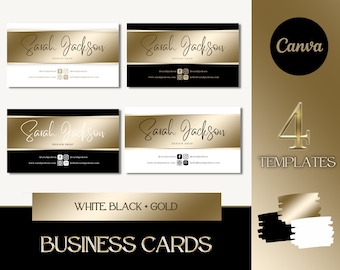 Luxury Business Cards in Gold, Marble and Black for Coaches and Artists