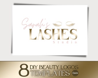8 DIY Customize Logo Templates In Canva for Lash Technician, Estheticians or Beauty Shop Owners