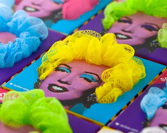 Bath Sponge Marilyn Monroe Loofah Gift for Women, Bath Sponge, Body Scrubber, Gentle Exfoliating - BodyWash Shower Pouf
