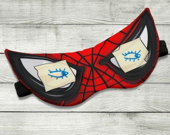 Sleep Mask for Men Women Children Kids, Sleeping mask with soft Cotton, Comfortable Eye Mask Night Cover Blindfold for Travel, Spider Man