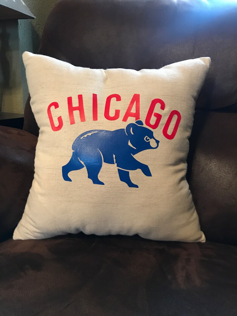 Chicago Cubs decorative pillow Etsy