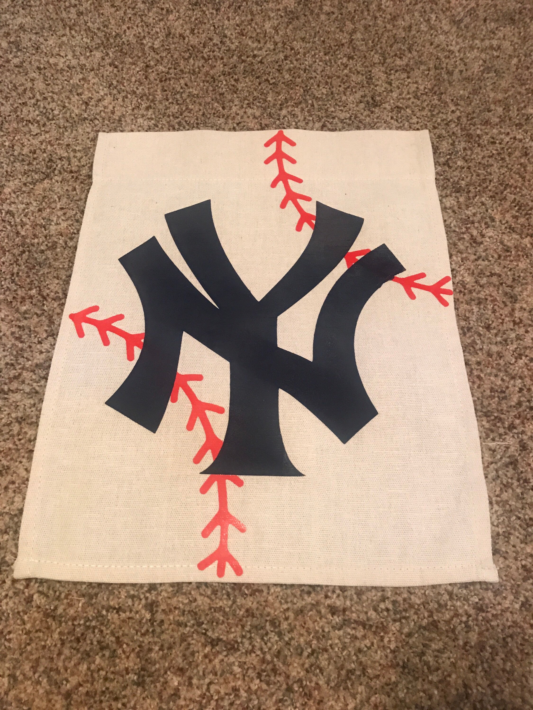 NY Yankees canvas garden Flag Etsy