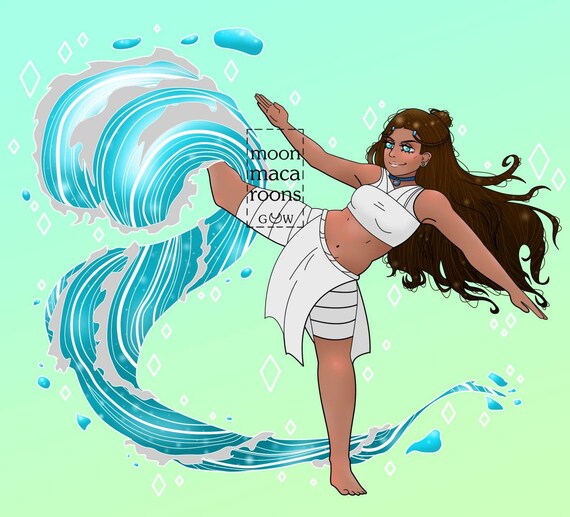 Avatar Der Letzte Airbender Katara Wasserbiege Aufkleber Etsy