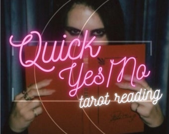 SAME DAY Tarot Reading - Quick Yes/No Reading - 1 Card Fast - Love Twin Flame Reconciliation Career