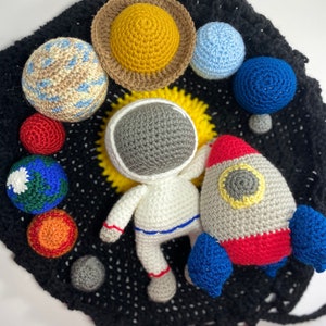 Crochet Solar System Toy: Handmade Planets, Astronaut & Rocket