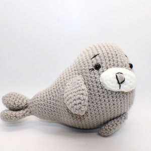 Crochet Seal Plushie: Handmade Acrylic Stuffed Animal