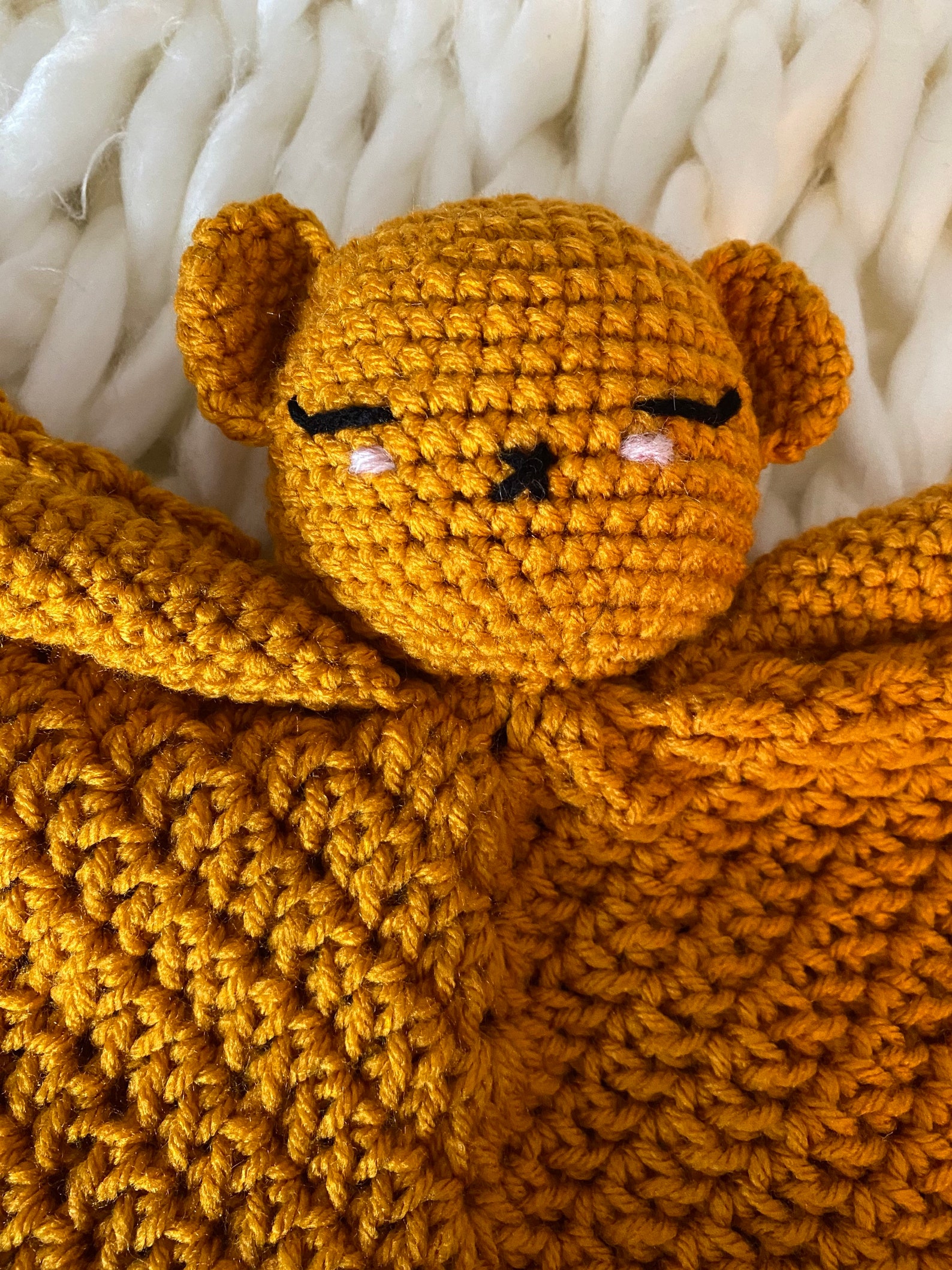 Crochet Baby Lovey Blanket Crochet Bear Lovey Blanket Etsy