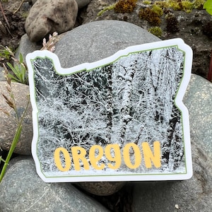 Oregon snow sticker | PNW | Oregon Sticker | Snow | PNW sticker | Car Sticker | Northwest