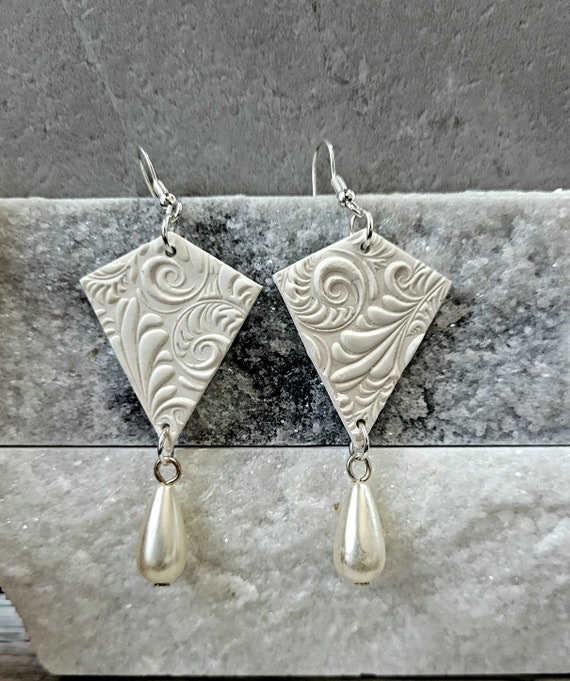 Polymer Clay Earrings From the Wedding Coll3ction Etsy