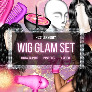 CLIPART SOMENTE ilustração de desenho animado peruca de renda para álbum de recortes, clipart de planejador, cartões de visita, clipart de moda, logotipo de cabelo, uso pessoal