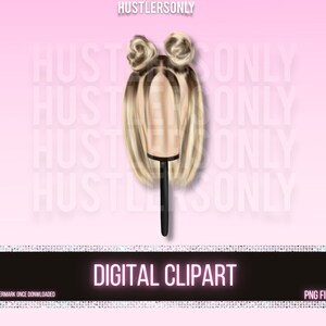 CLIPART ONLY Cartoon Illustration Lace Wig for Scrapbook , Planner Clipart, Business Cards, Fashion Clipart,Hair Logo,PERSONAL Use