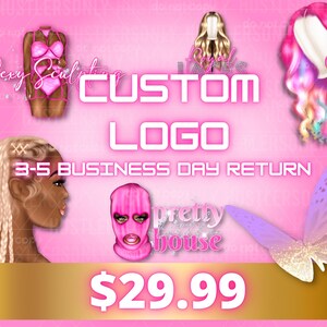 CUSTOM Logo , Beauty Logo , Hair Logo, Nail Logo, Luxury Fashion Logo, Cartoon Portrait Logo, Cosmetics Logo, Branding Logo, Feminine Logo
