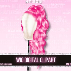 CLIPART ONLY Cartoon Illustration Lace Wig for Scrapbook , Planner Clipart, Business Cards, Fashion Clipart,Hair Logo,PERSONAL Use