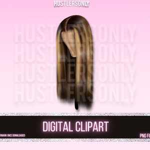 CLIPART ONLY Cartoon Illustration Lace Wig for Scrapbook , Planner Clipart, Business Cards, Fashion Clipart,Hair Logo,PERSONAL Use